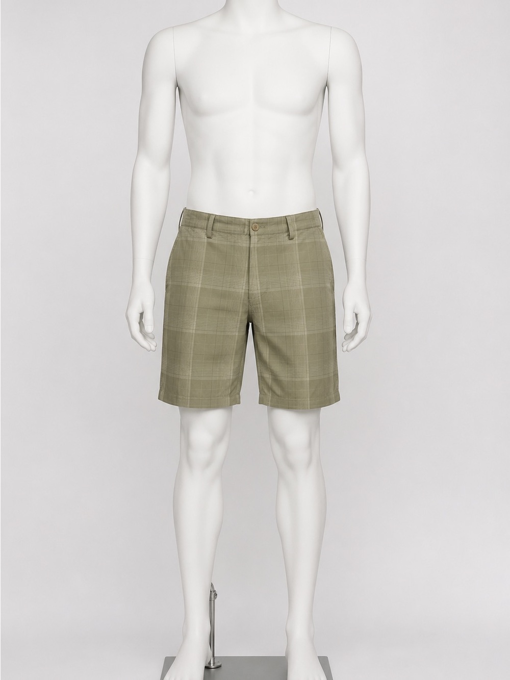 Under Armour Mens 40 Performance Loose Fit Beige Plaid Golf Shorts